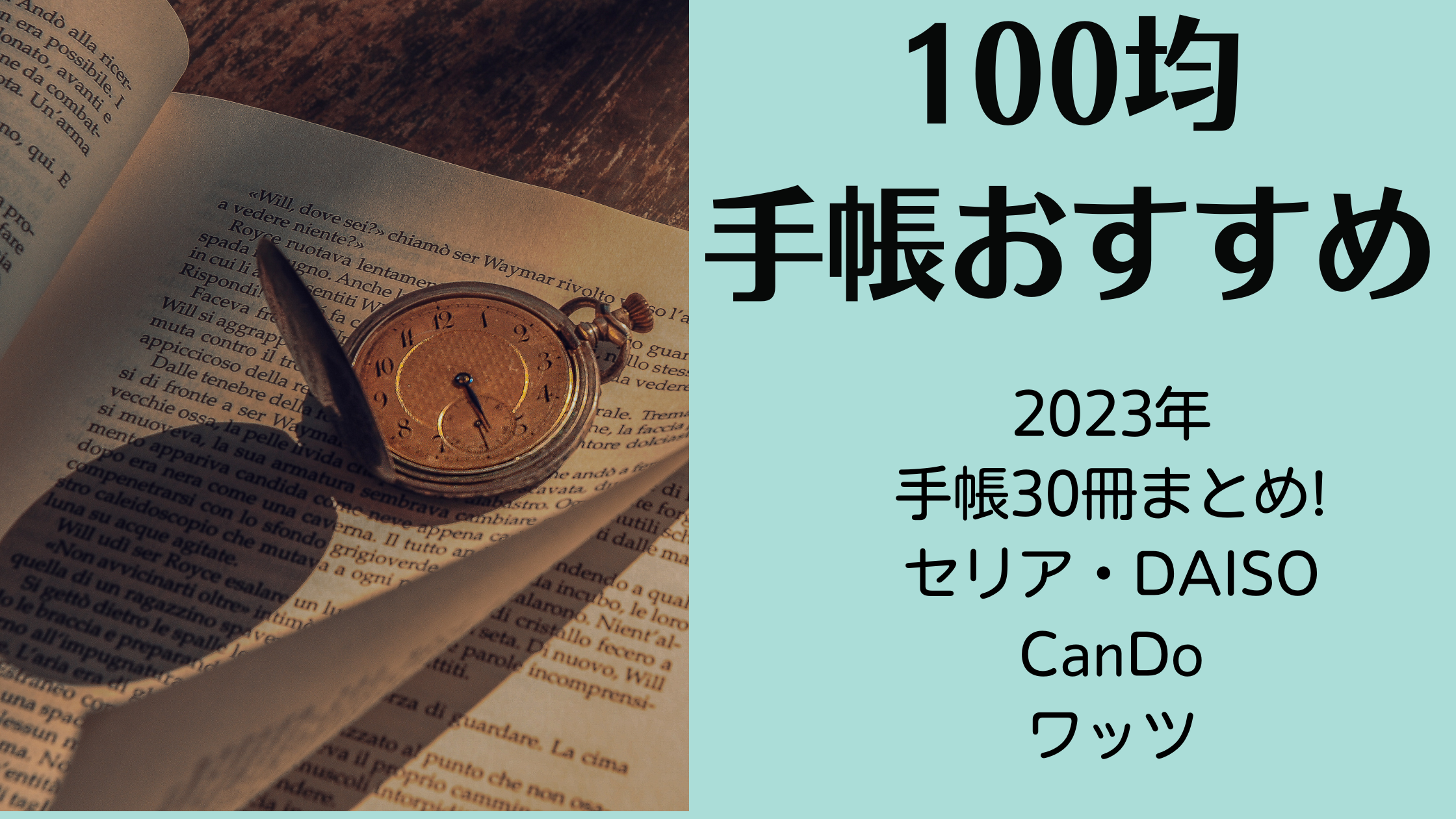 【画像】100均おすすめ2023手帳30冊まとめ!セリア・DAISO・ワッツ!